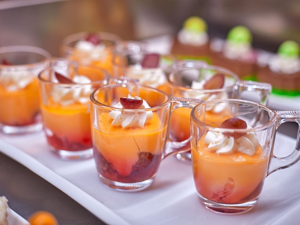 Desserts from Rumoka Restaurant at Goma Serena Hotel