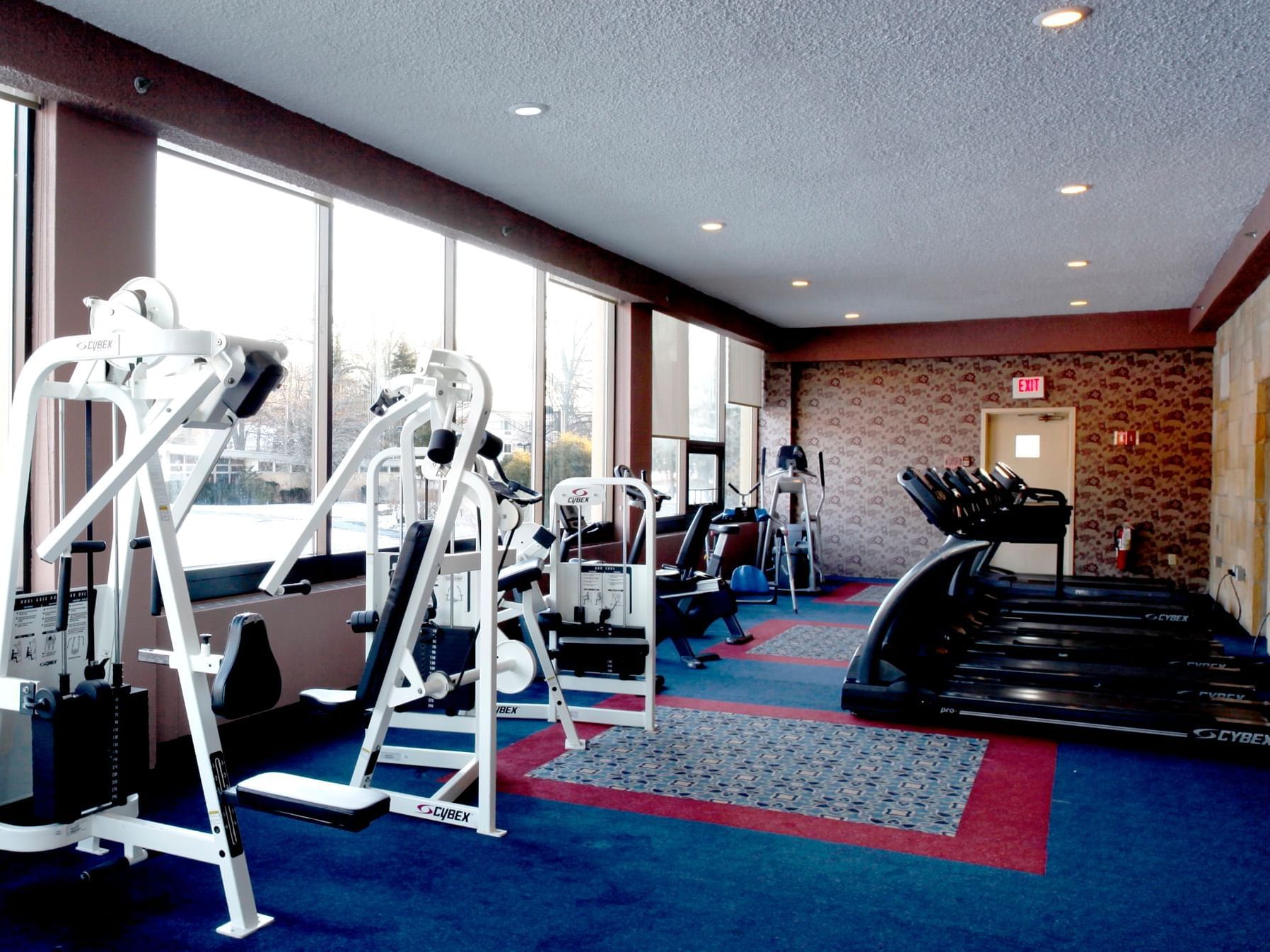 Exercise machines in Fitness Center at Honor’s Haven Retreat