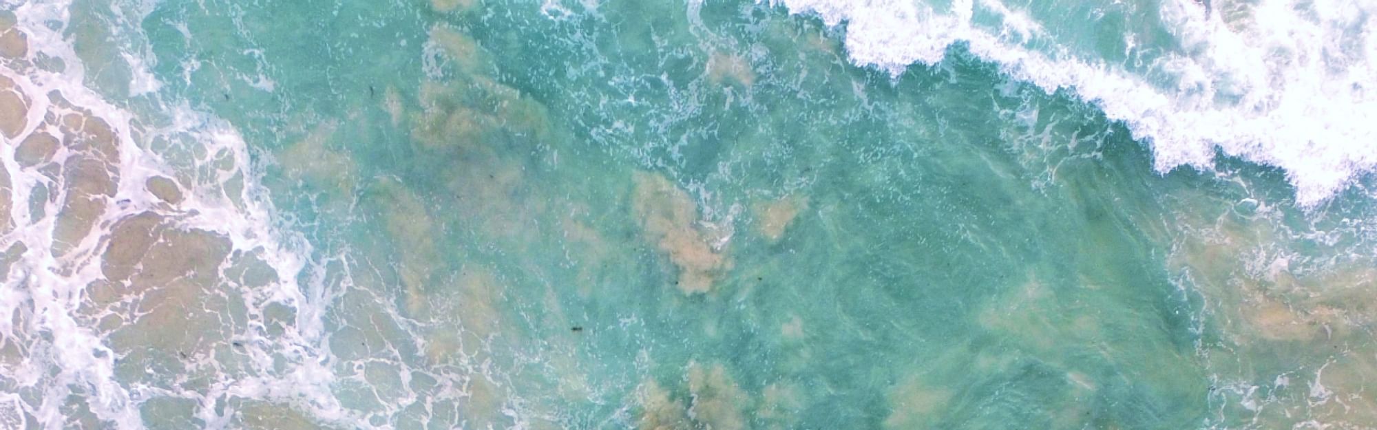 Aerial view of Ocean waves near Crown Hotel Perth