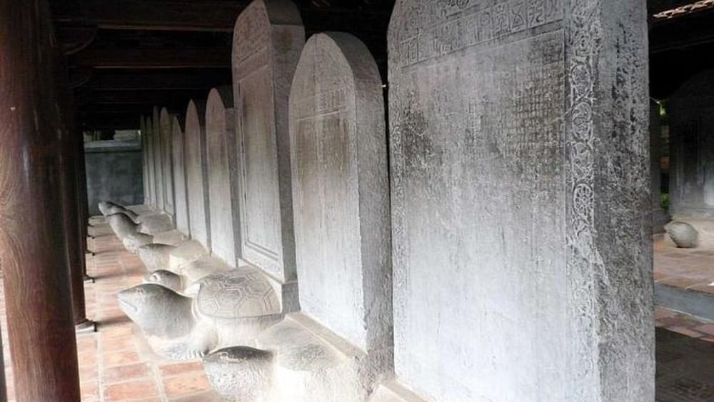 Stones in the Temple of Literature near Sunway Hotel Hanoi