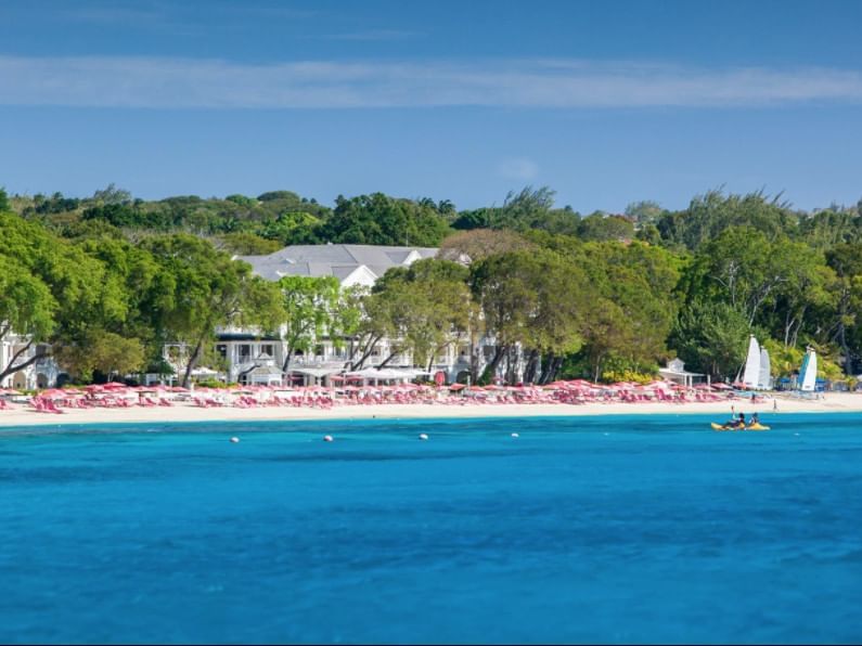 Distance view of the Southern Palms Beach Club with east coast