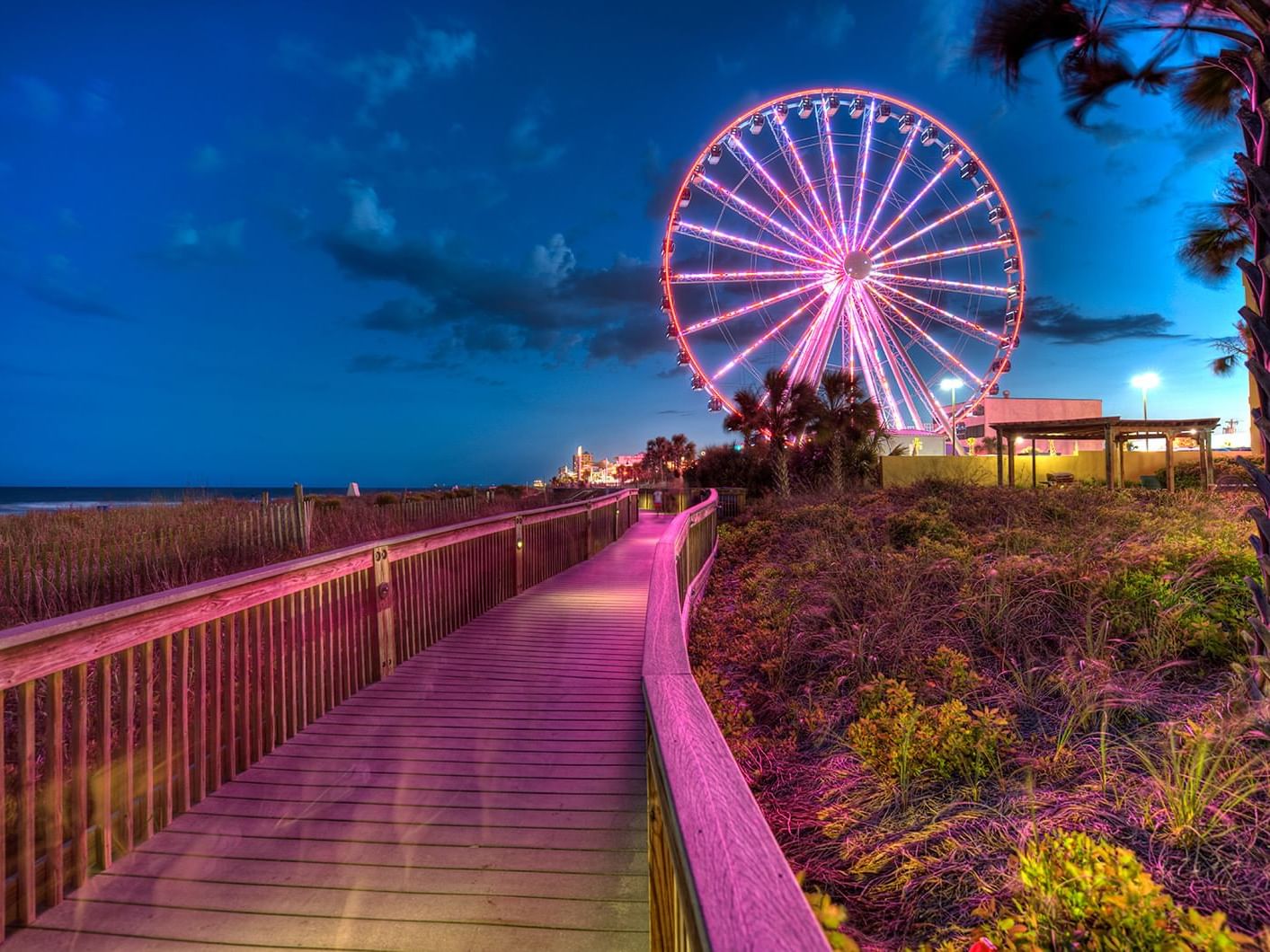 SkyWheel with the lighting near The Yachtsman Resort