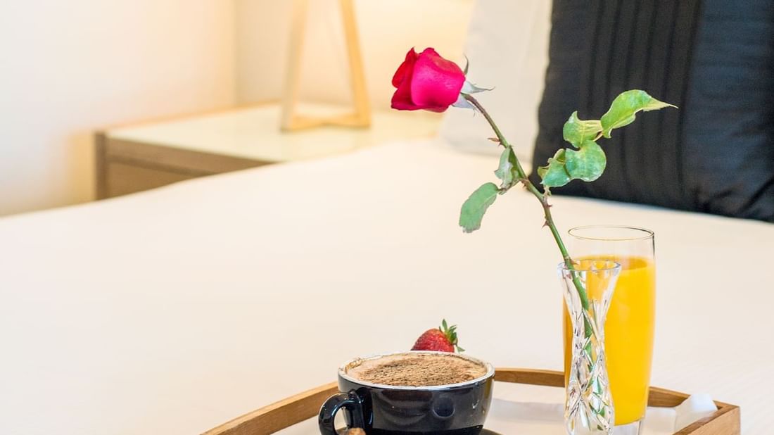 Breakfast nook served to the bedroom at Mercure Charlestown