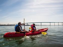 Family in kayak