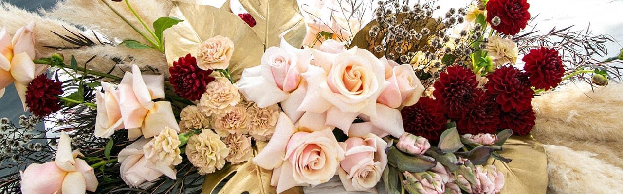 A table decoration with flowers at Crown Hotel Perth