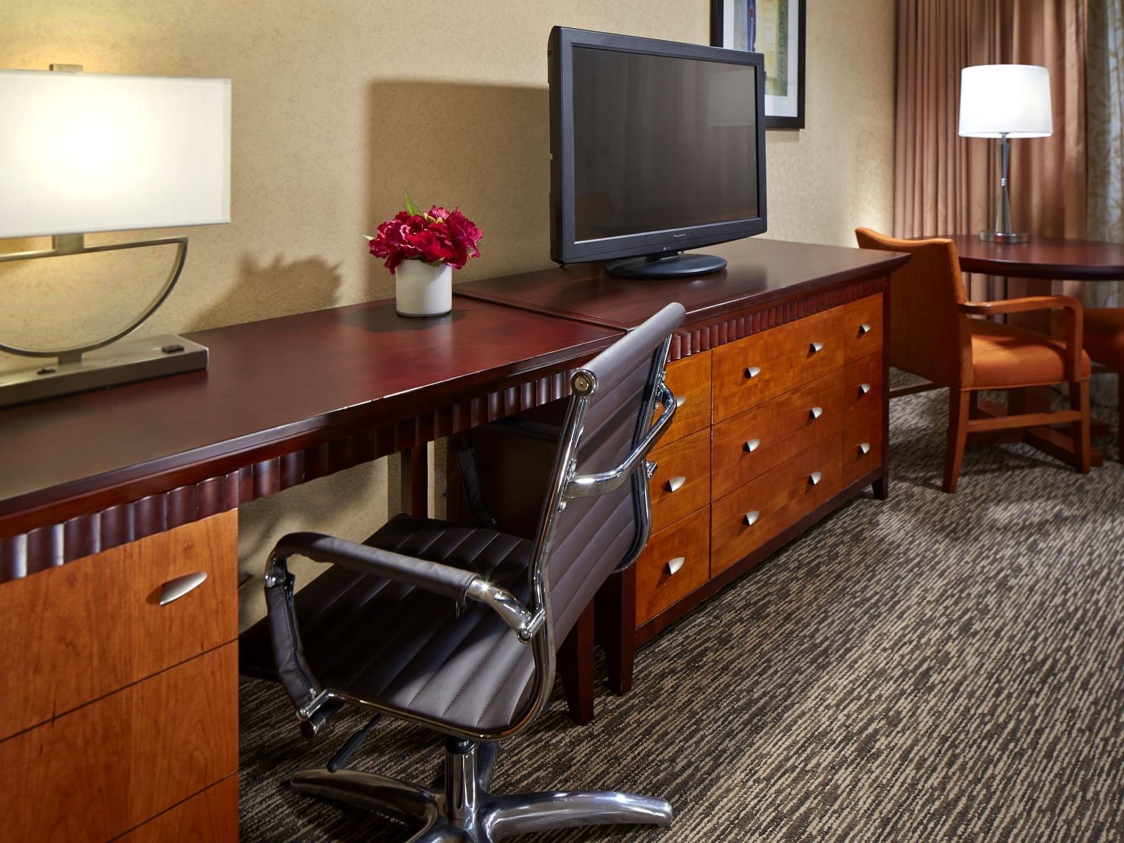 Work desk in 2 Bedroom Suite at Anaheim Portofino Inn & Suites