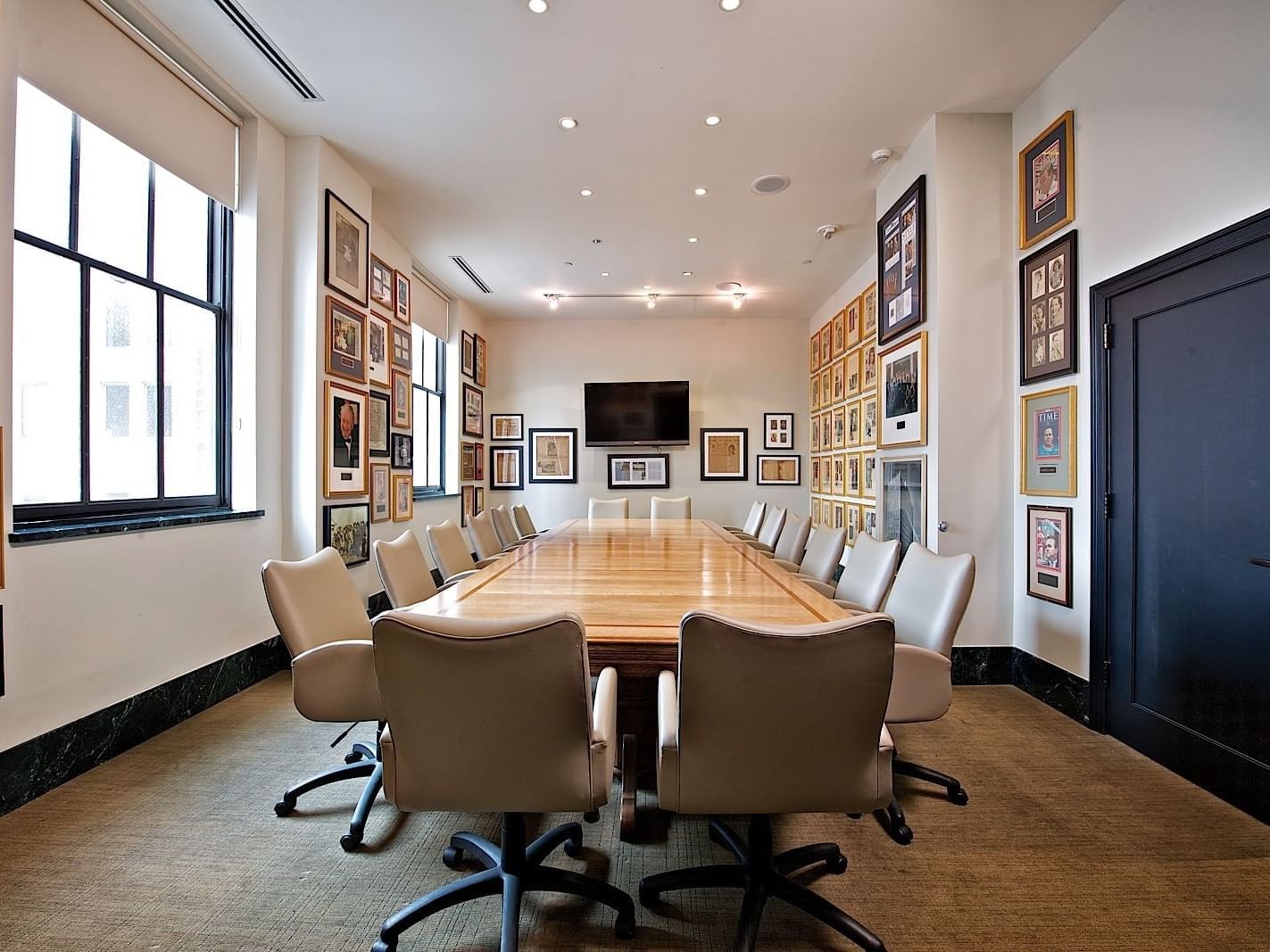 Boardroom set-up in Mayo Board Room at The Mayo Hotel