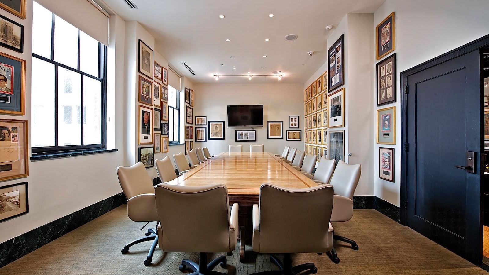 Boardroom set-up in Mayo Board Room at The Mayo Hotel