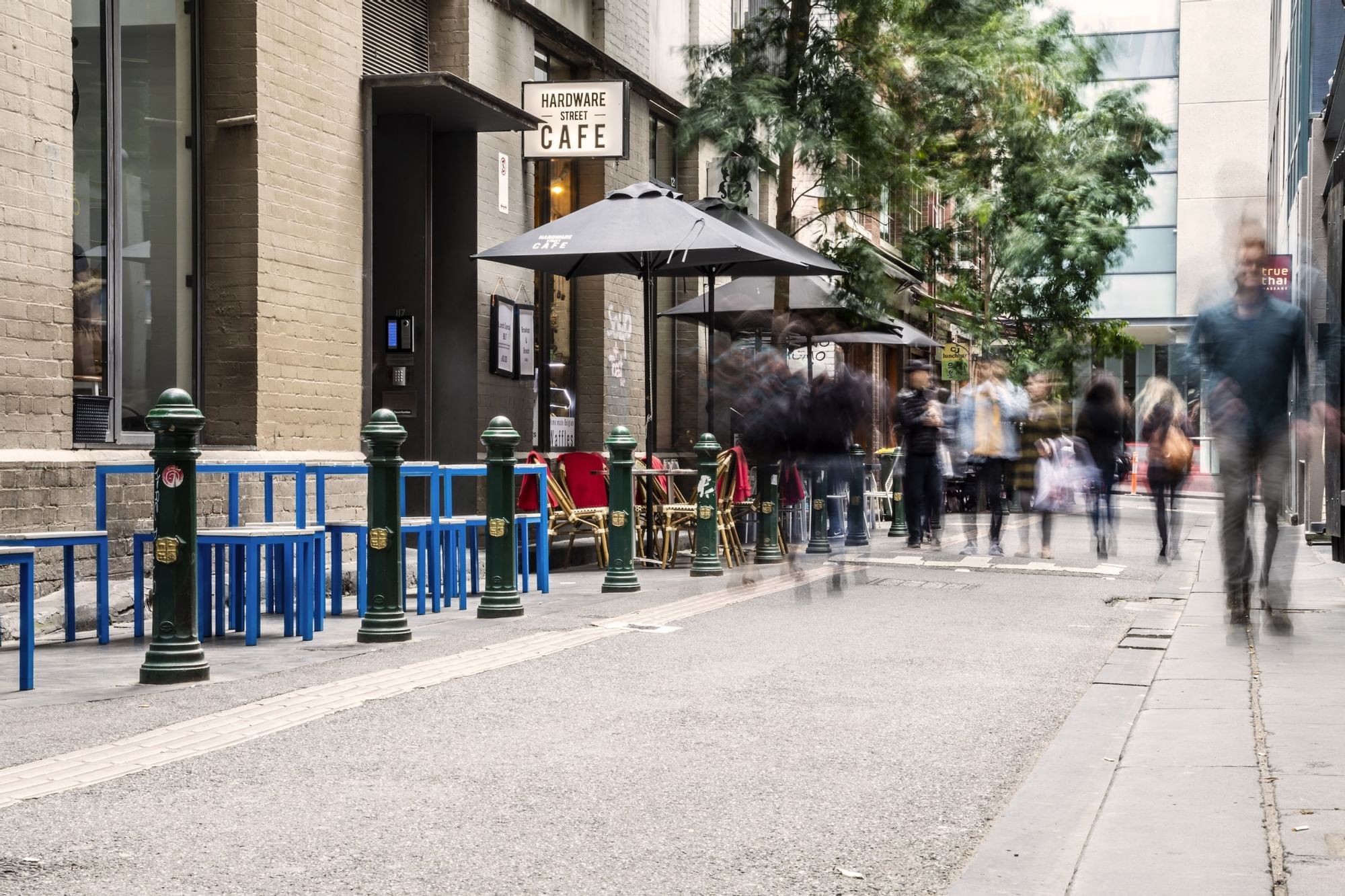 People walking along the streets near Melbourne Central Hotels