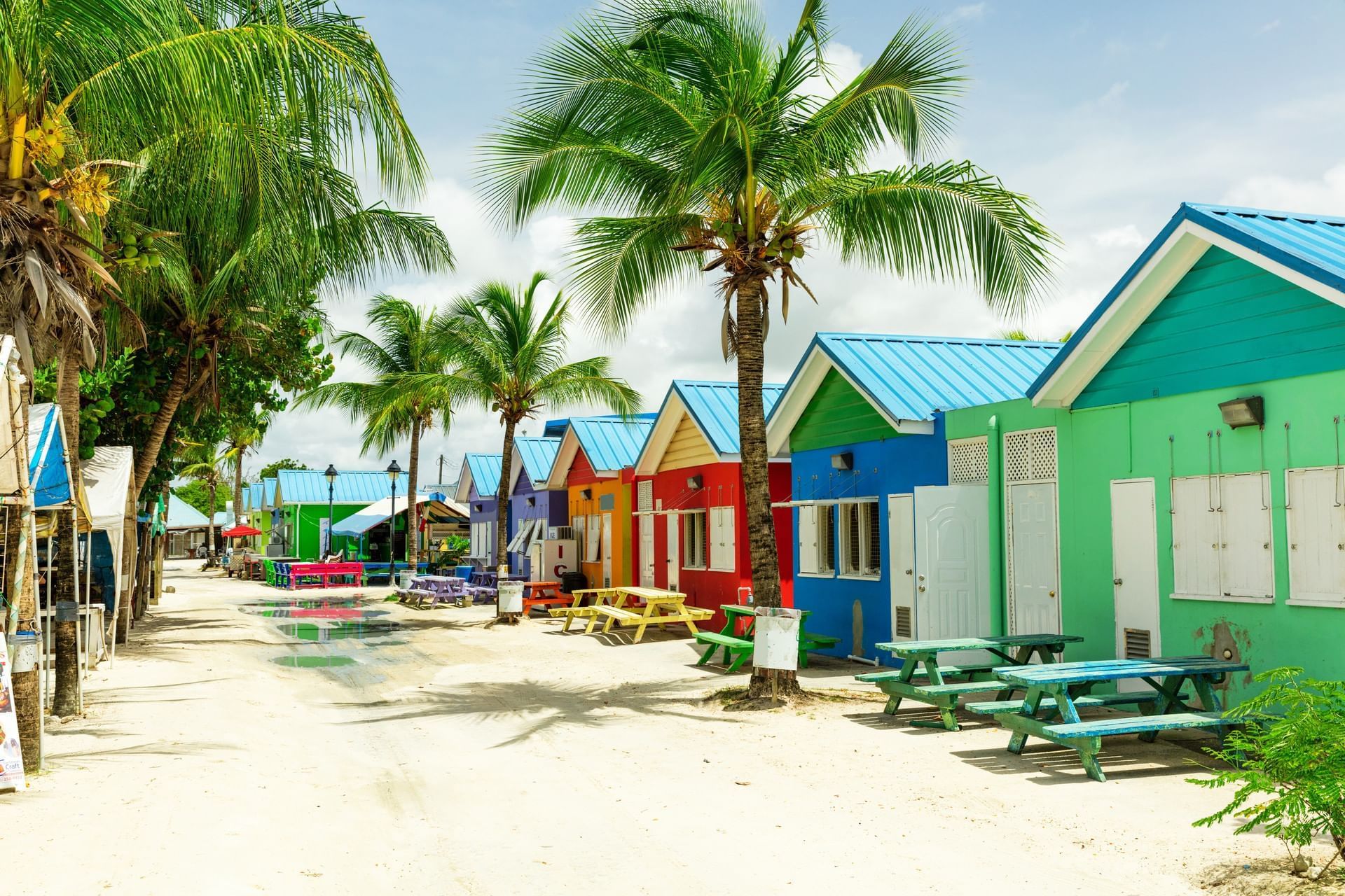 Oistins Fish Fry Food Stalls Barbados