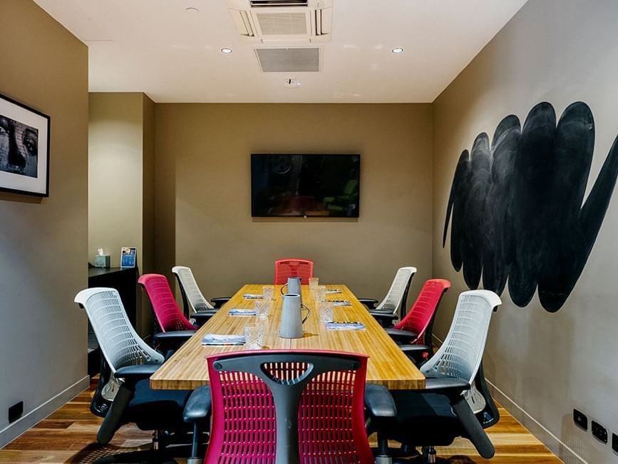Small meeting space for 12 in a boardroom style layout