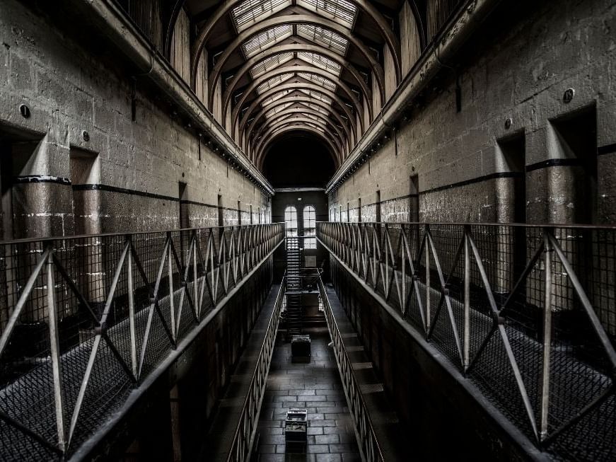 Interior of Old Melbourne Gaol near Brady Hotel Hardware Lane