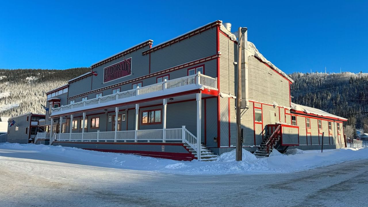 Eldorado, a Coast Hotel exterior during the winter