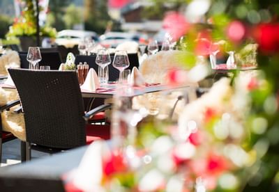 lateral view of the Restaurant Chesa Davos at Precise Seehof Dav