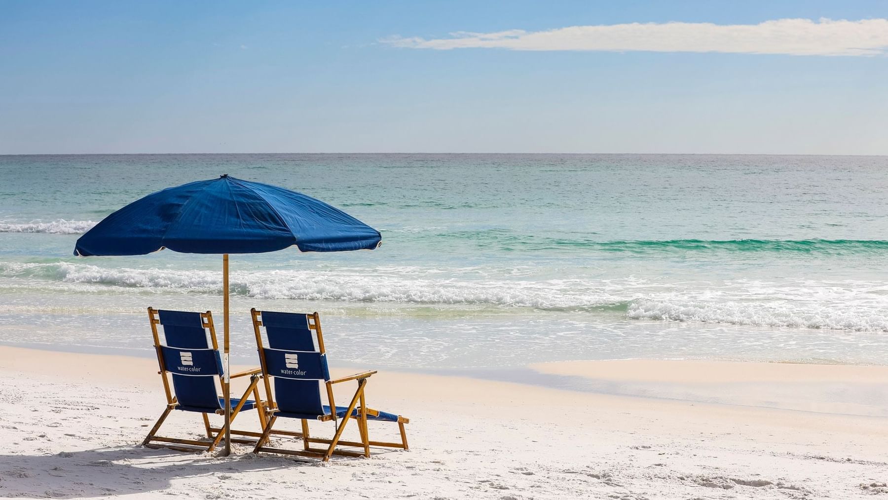 Beach Chair Setup for Two at WaterColor Beach