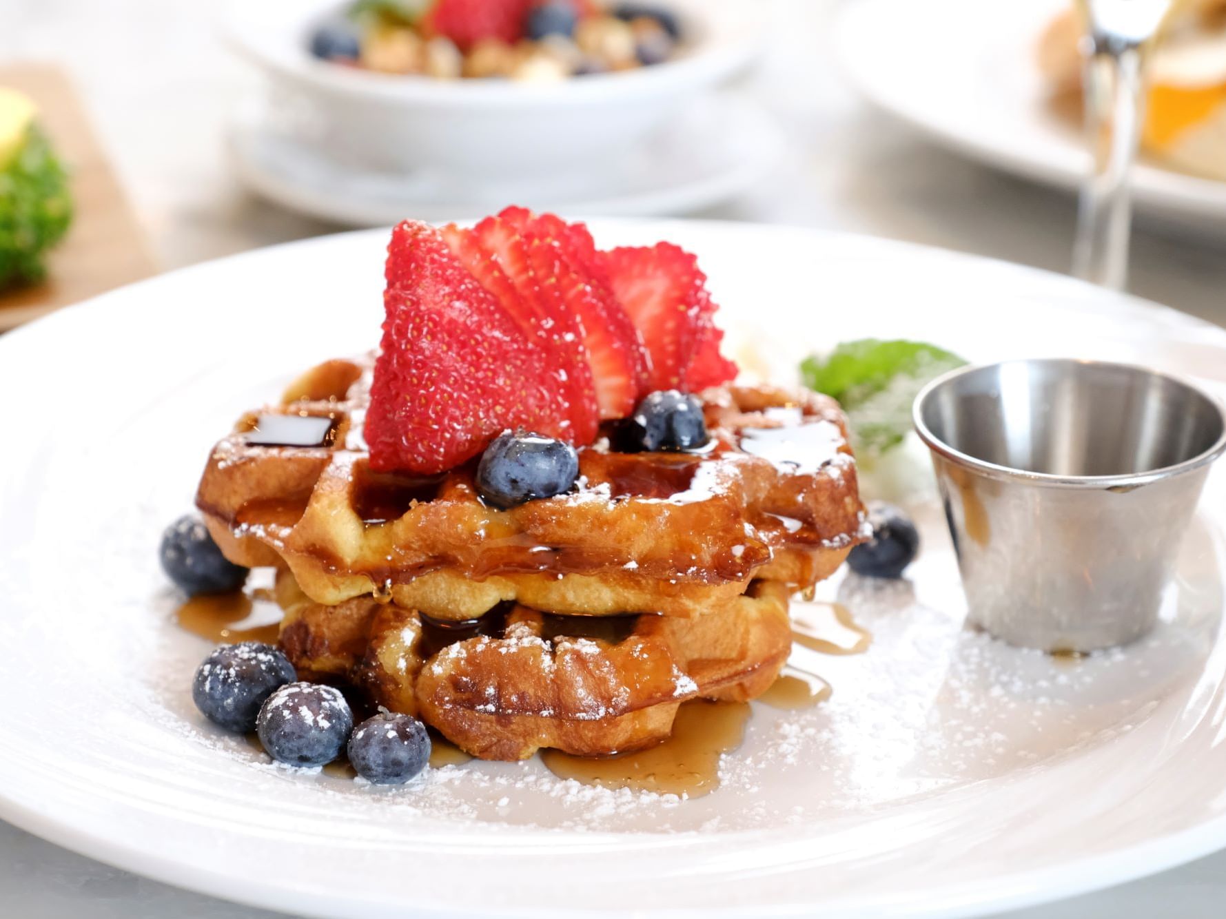 Close-up of a breakfast dish served at Boulan South Beach Hotel