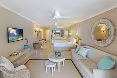 Living area of the Junior suite at Bougainvillea Resort