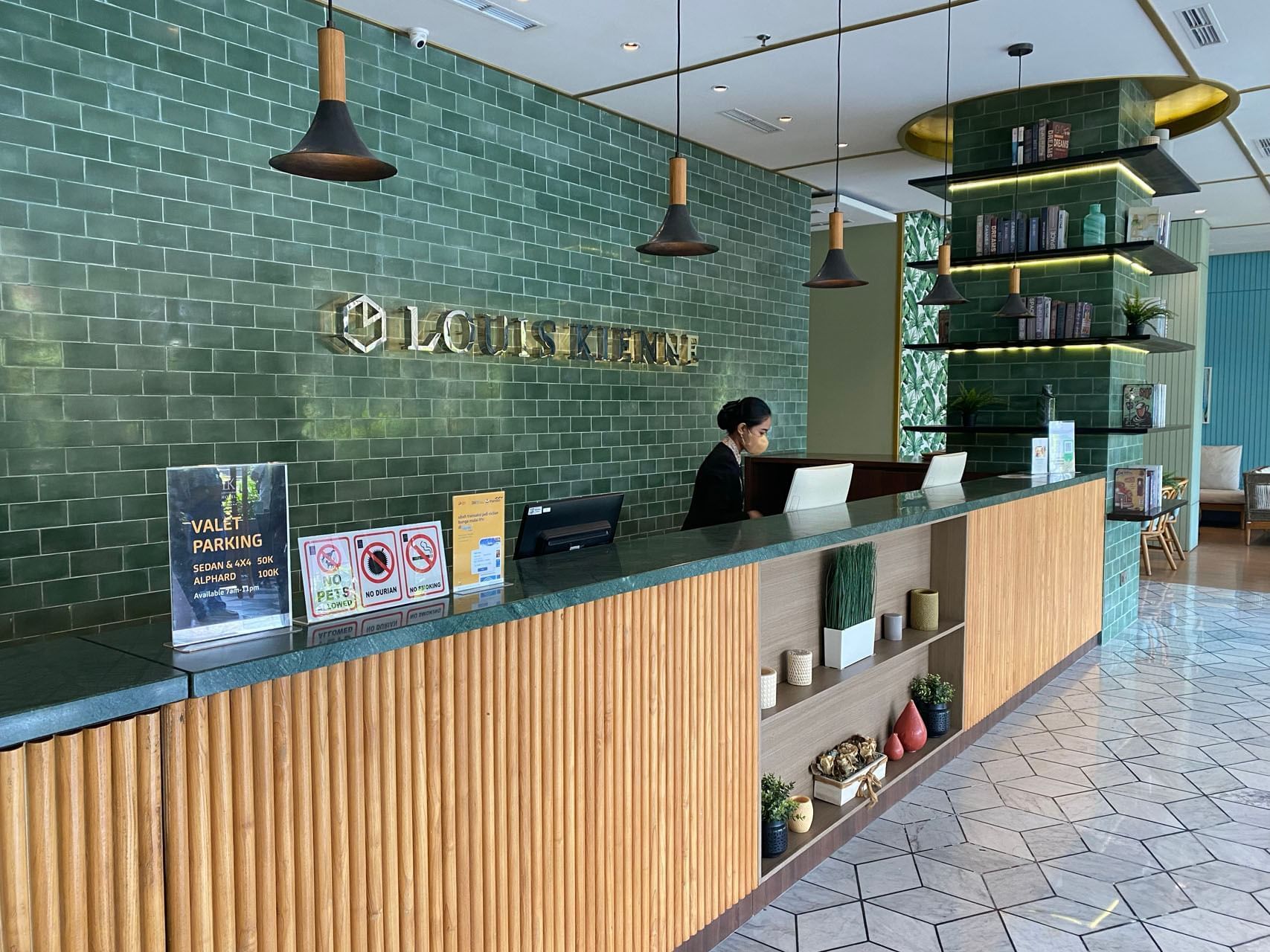 Reception desk by the lobby area at LK Hospitality Group