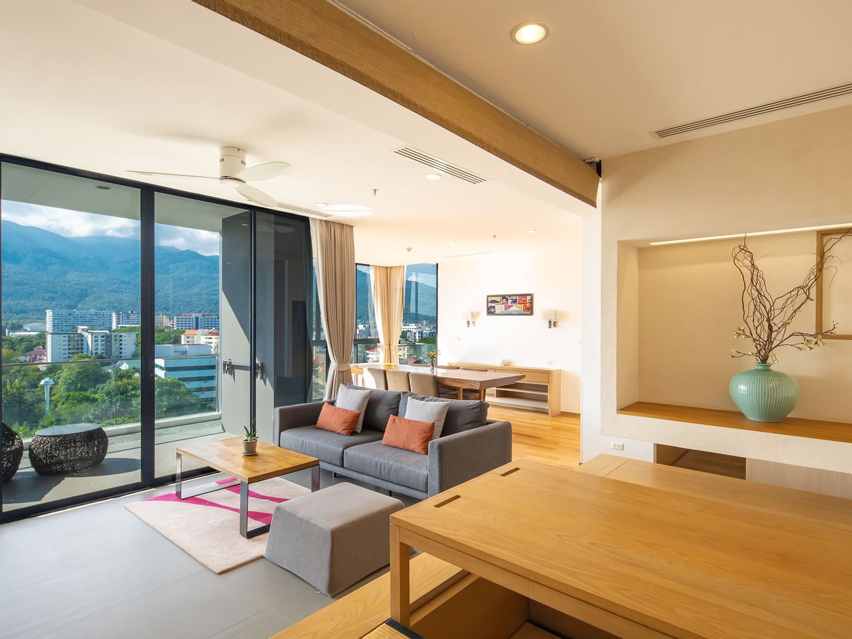 Interior of Two Bedroom Penthouse with city view at Eastin Tan Hotel Chiang Mai