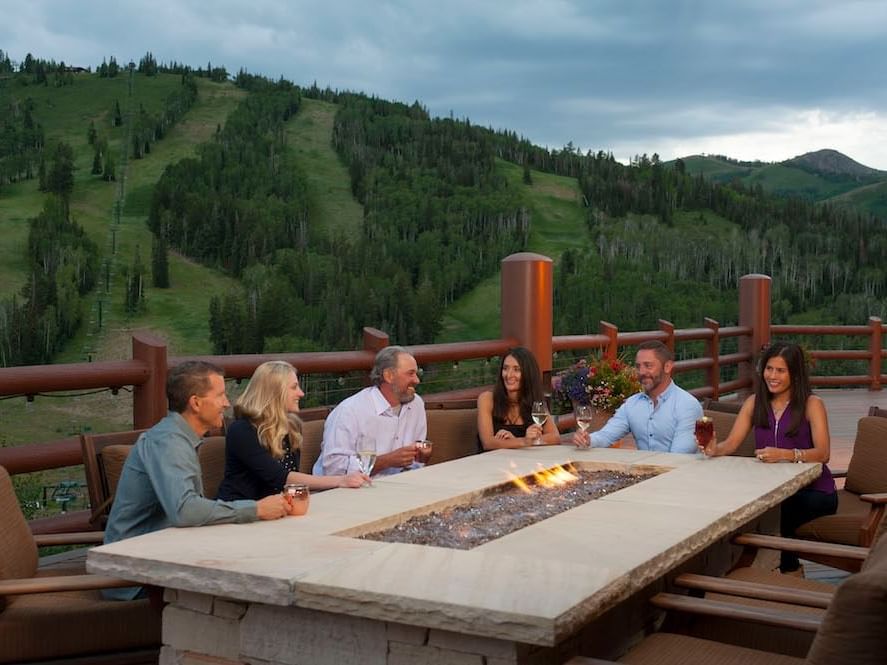Adults Lounging Outdoors