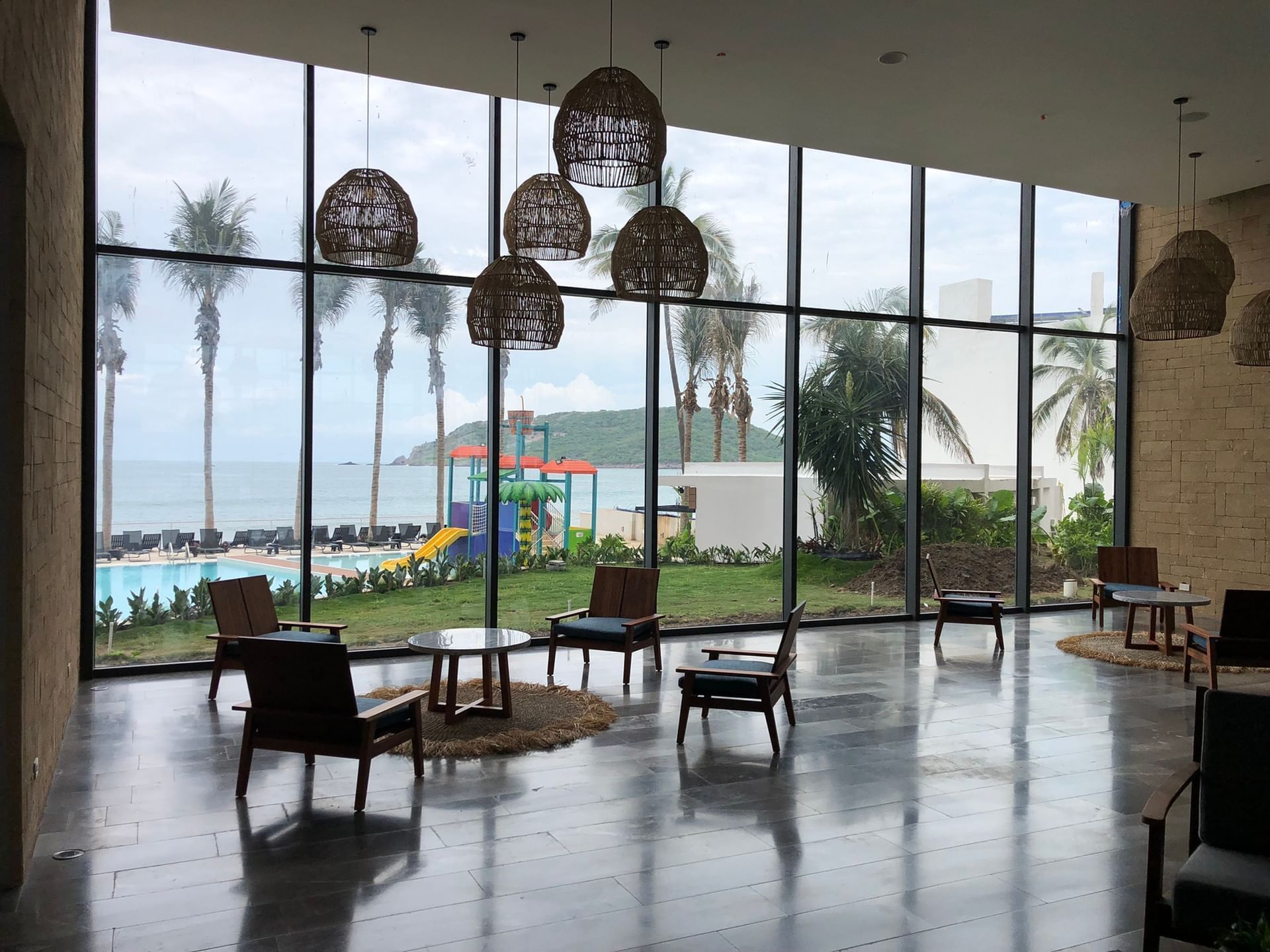 Outdoor view from the lobby at Viaggio Resort Mazatlan