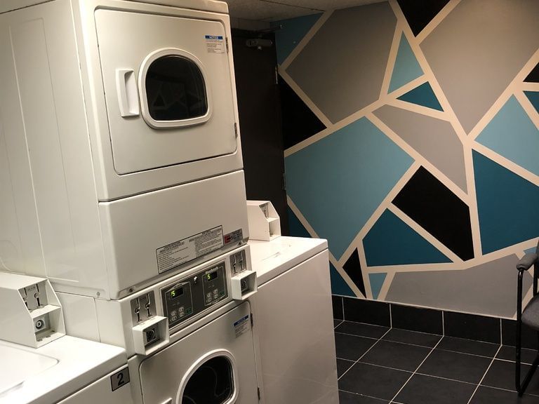 washer and dryer in laundry room