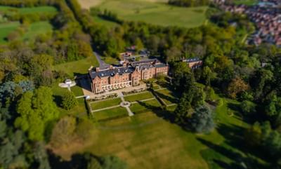 Aerial view of Easthampstead Park Hotel