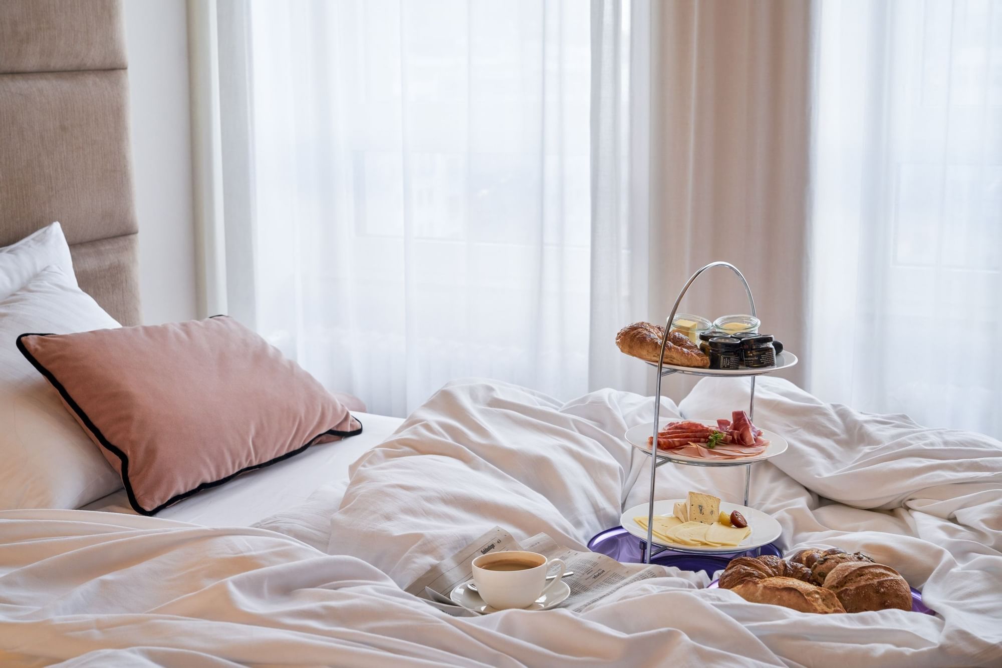 Breakfast in bedroom at Flemings Hotels