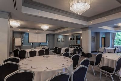 Interior view of Whitmore Suite for events at Orsett Hall Hotel