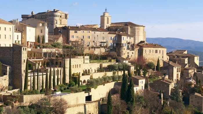 The landscape of Luberon city near the Originals Hotels
