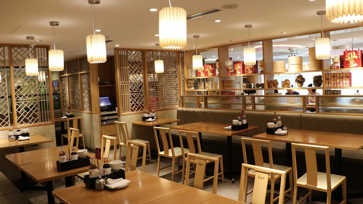 Dining table set-up in Din Tai Fung at Sunway Resort