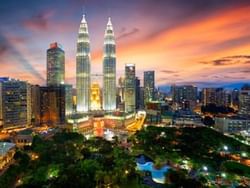 Aerial view, Kuala Lumpur City Sunset view, St Giles Boulevard