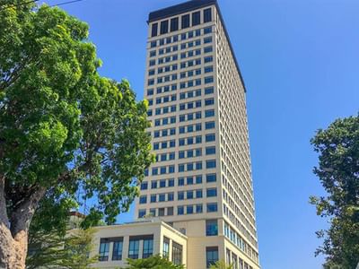 Low angle exterior view of the Exchange Square near Sunway Hotel Phnom Penh