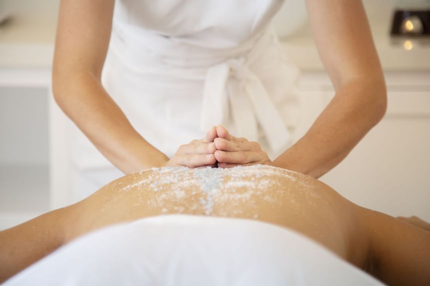 Woman getting a treatment in the spa at Retreat Costa Rica