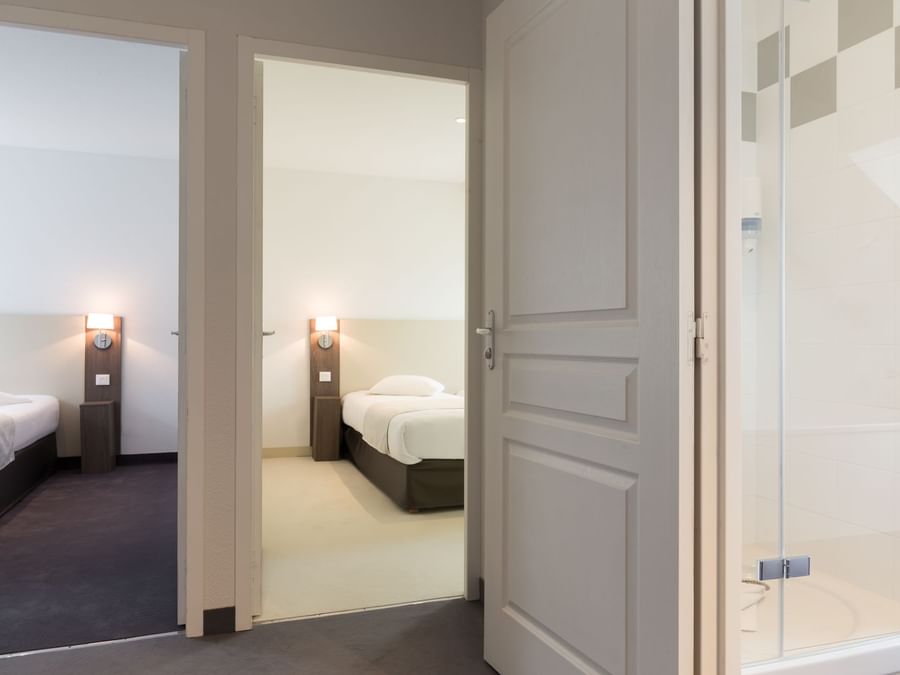 Bedrooms in Superior Double Room at Hotel Acadine