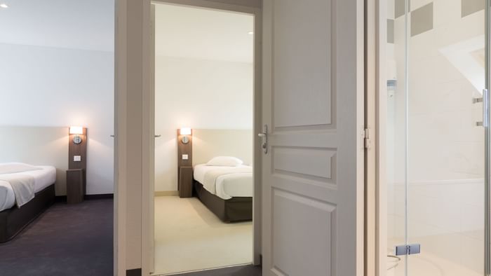 Bedrooms in Superior Double Room at Hotel Acadine