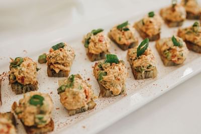 Close-up of Spicy Tuna Crispy Rice served at Spencer Hotel & Conference Centre, offering fine dining London Ontario