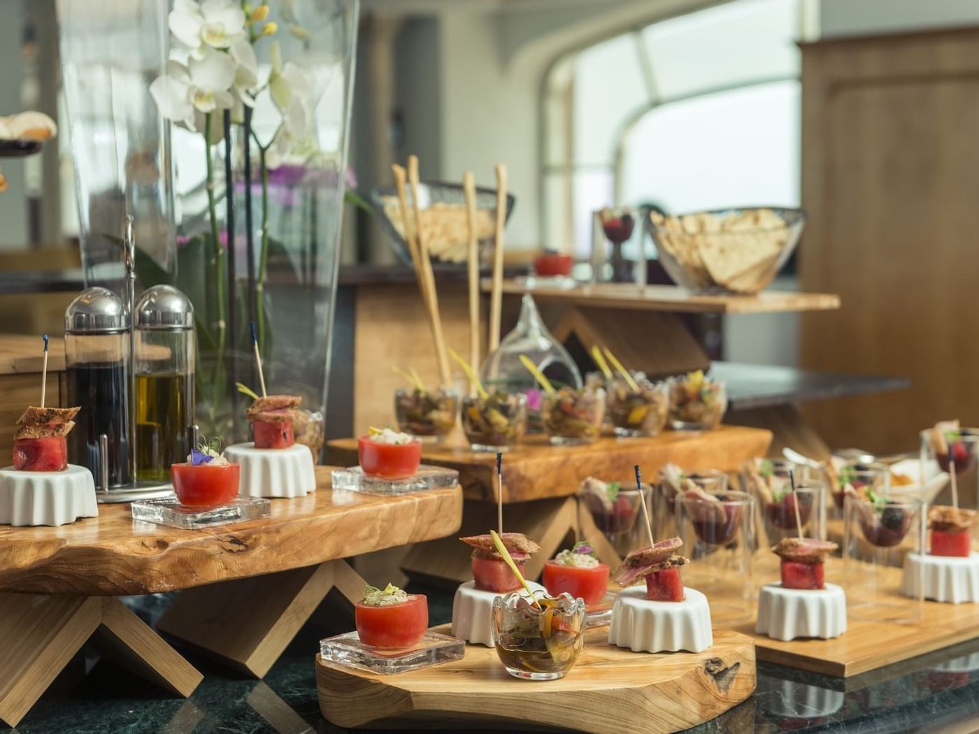 Buffet setup in Havanna Club restaurant at GFA Hotels