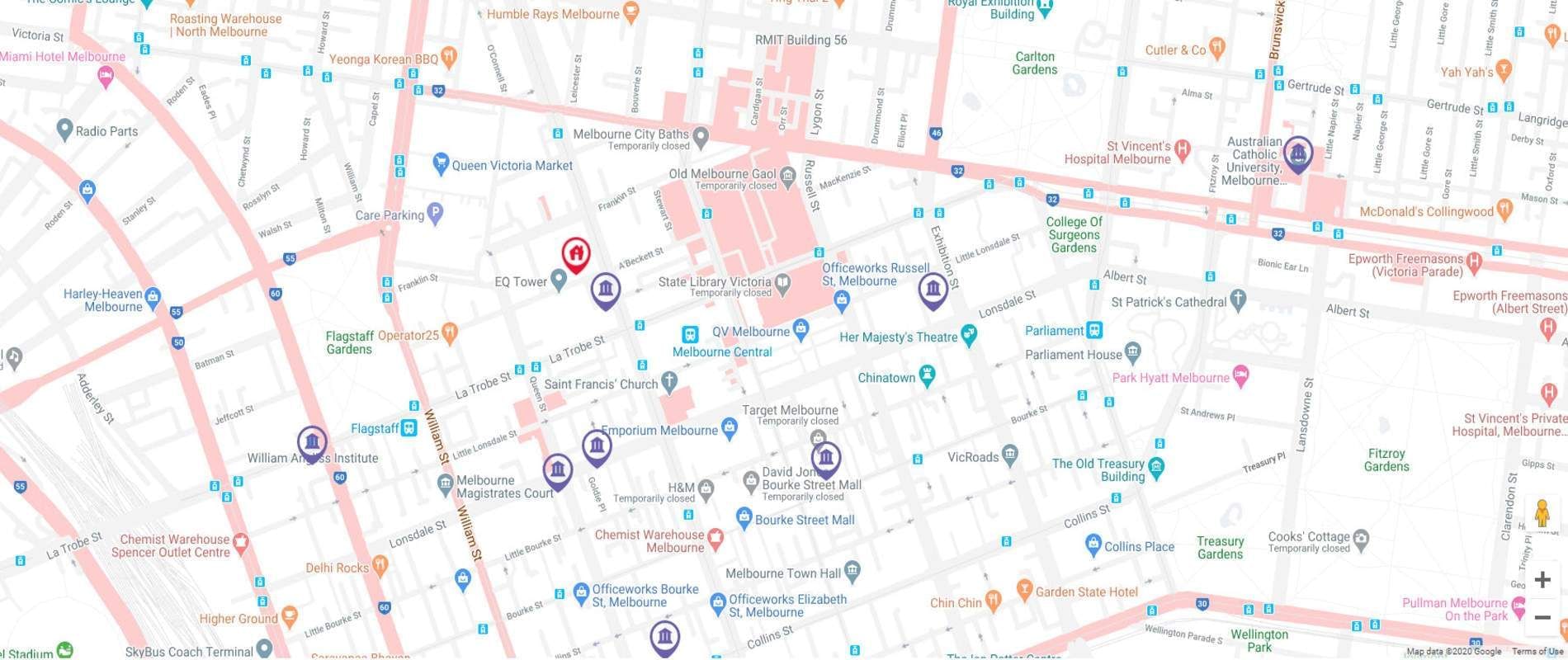 Student Living on A’Beckett Map