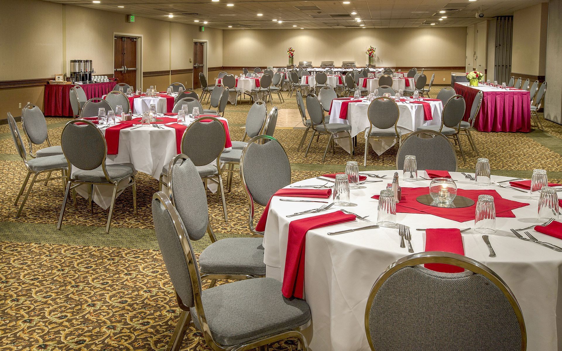 Tables set up for event