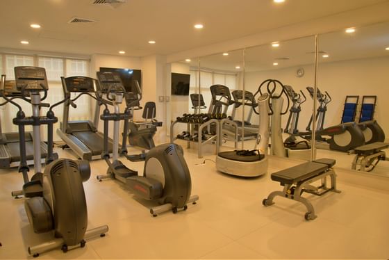 Fully equipped gymnasium at Hotel Charleston