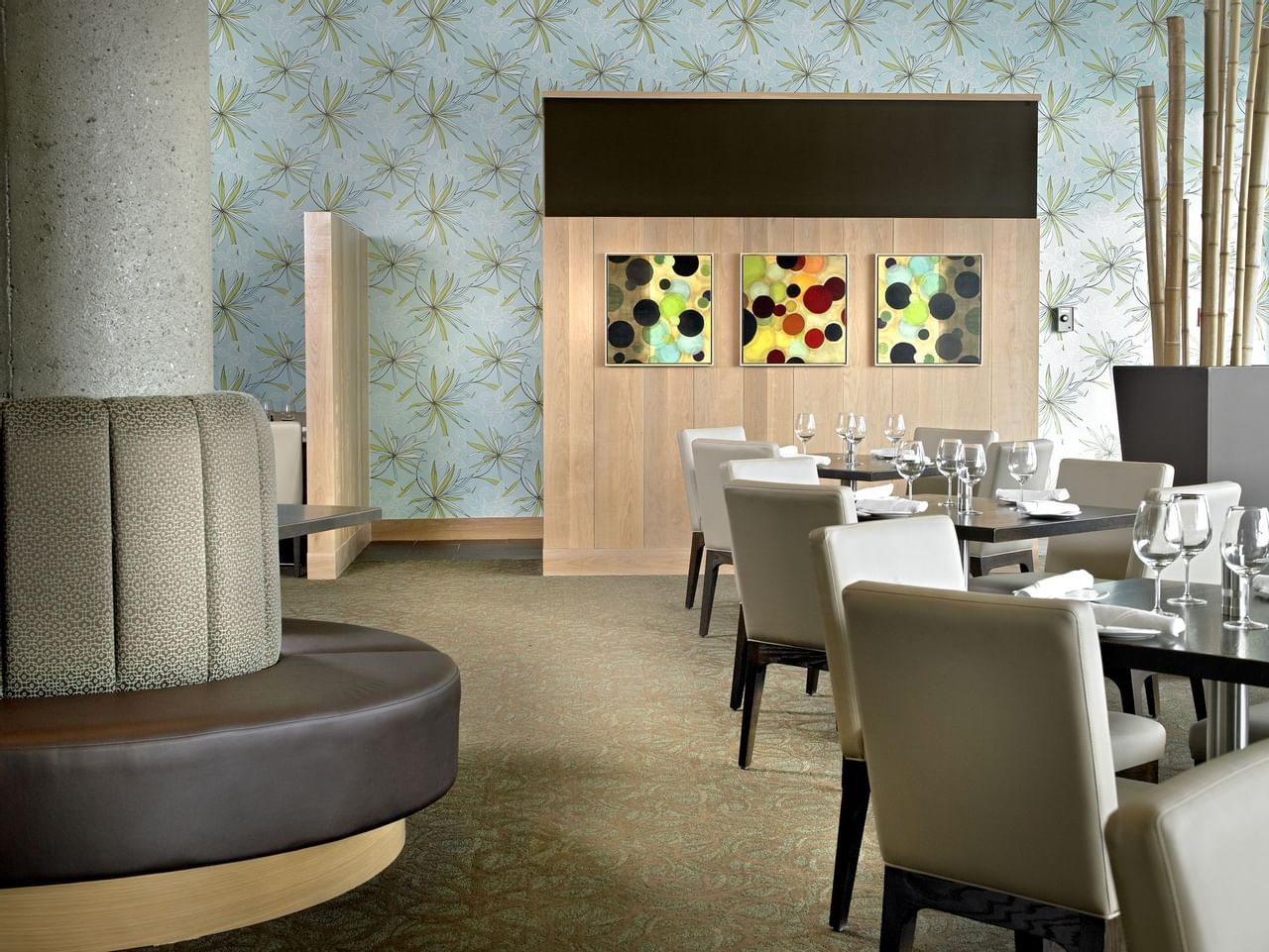 Dining tables at restaurant