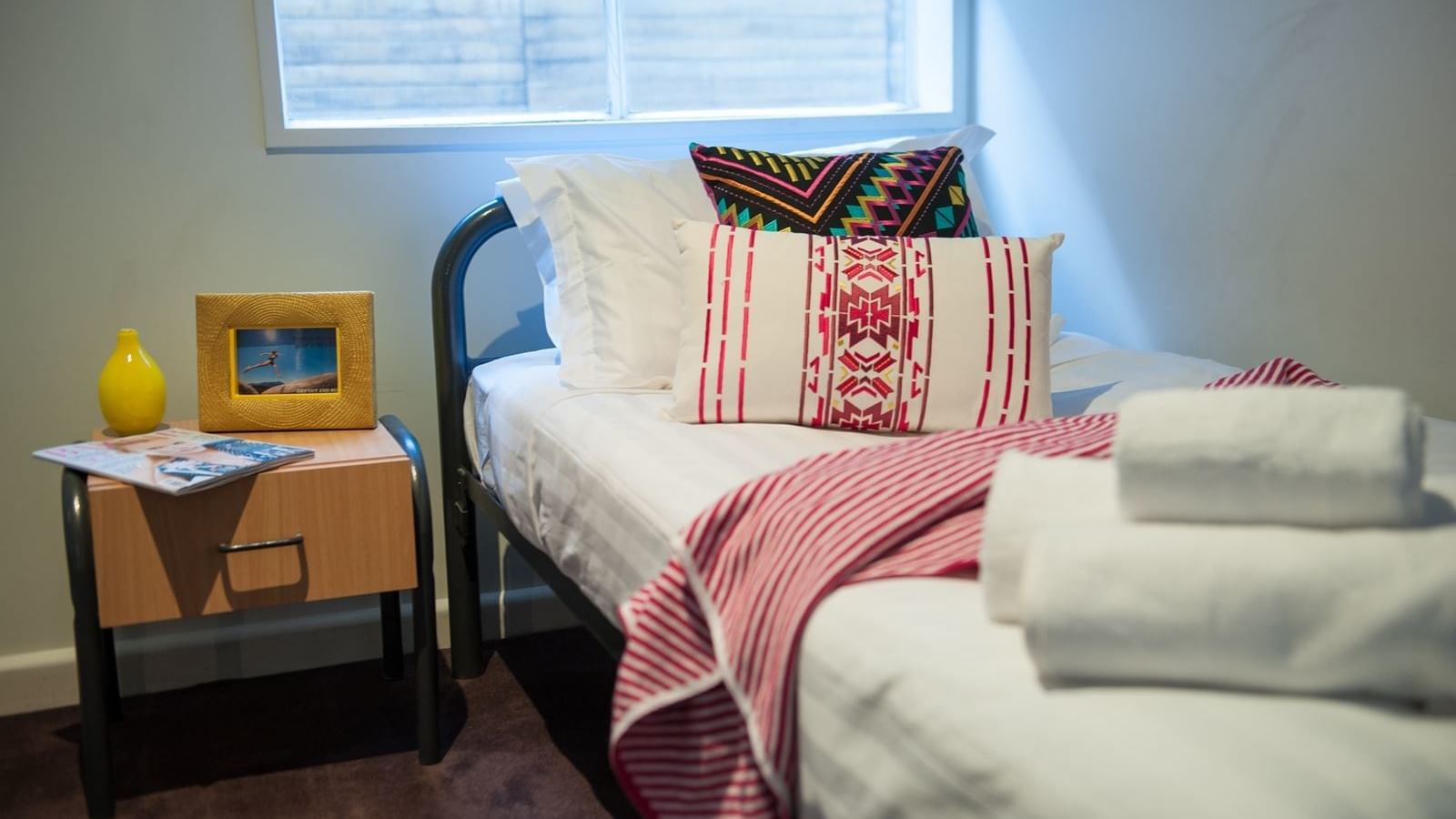 Studio Apartment - Bed with Side table