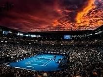 crowded Rod laver court near Pullman Melbourne on the park