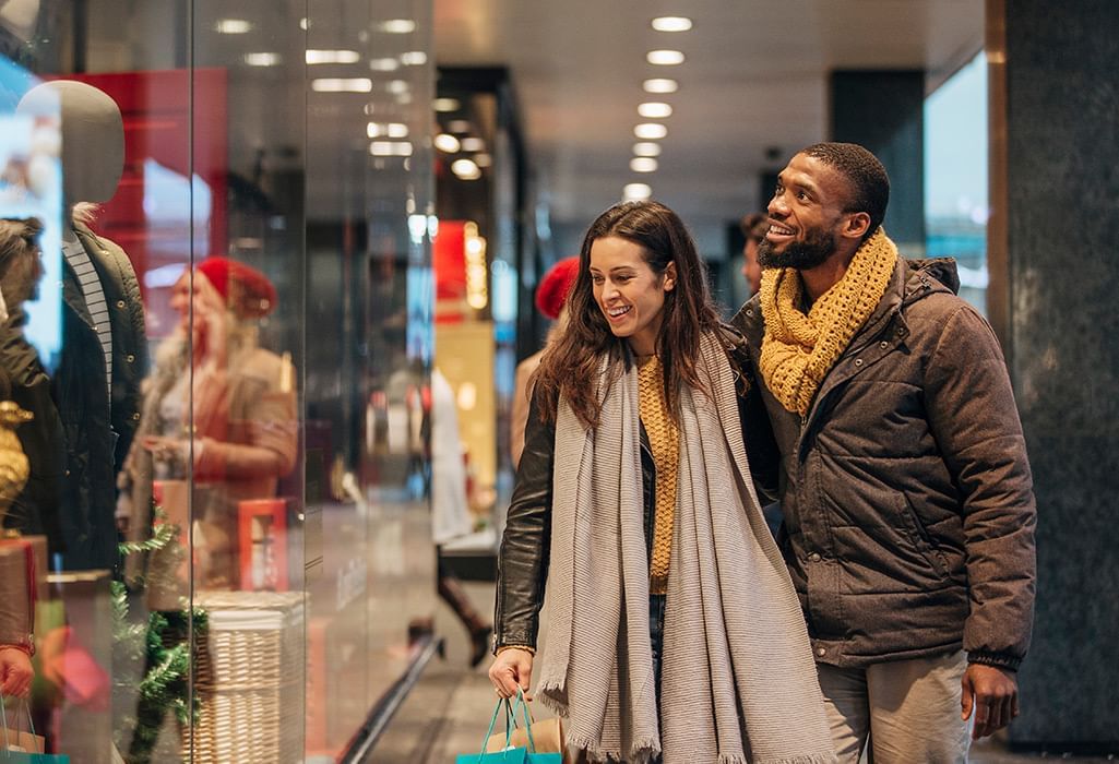 Shopping mall during the holidays