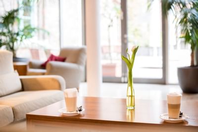 Coffebreak in Lobby in Hotel Collegium Leoninum, Bonn