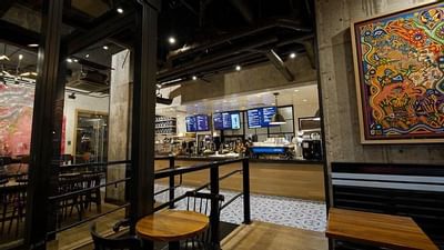 Interior of George Howell Coffee at The Godfrey Boston Hotel