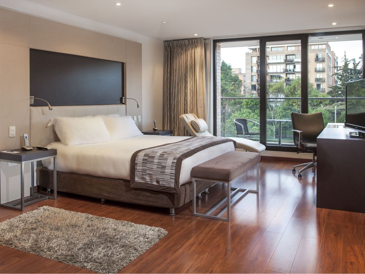 Bedroom arrangement in a Suite at Blue Doors Hotels