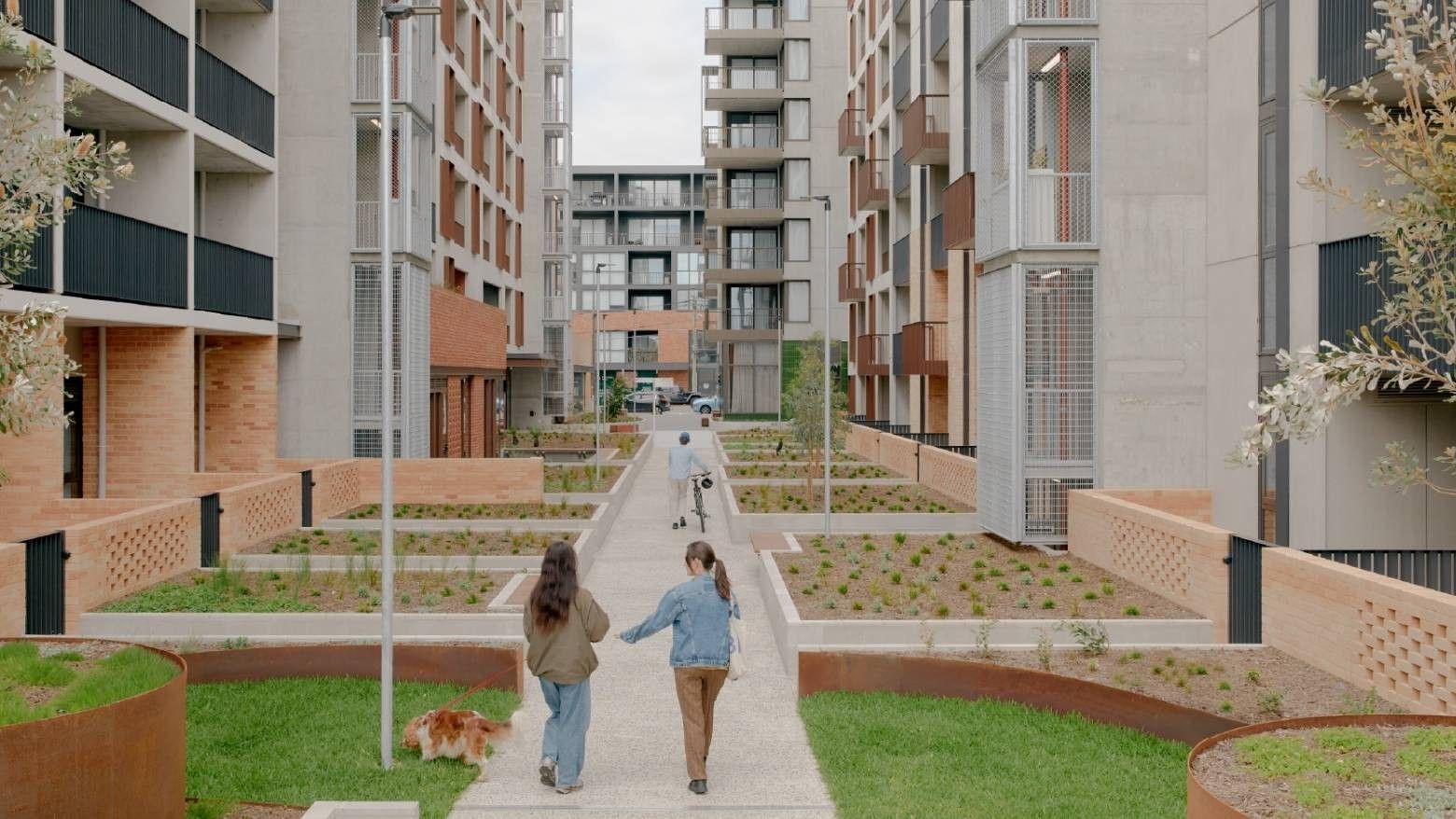 Exterior image of Swift Walk apartment buildings in Kensington, Victoria Australia.