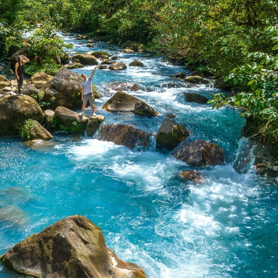 Boulders in Celeste River near Hideaway Rio Celeste